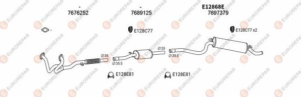 EUROREPAR EXH100659 - Система випуску ОГ autocars.com.ua