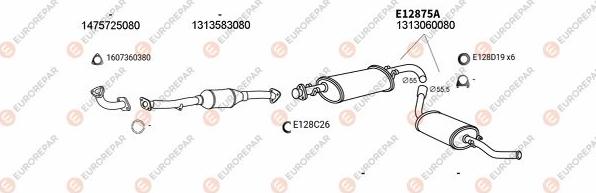 EUROREPAR EXH100672 - Система випуску ОГ autocars.com.ua