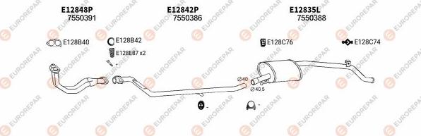 EUROREPAR EXH100697 - Система випуску ОГ autocars.com.ua