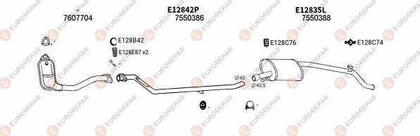 EUROREPAR EXH100698 - Система випуску ОГ autocars.com.ua
