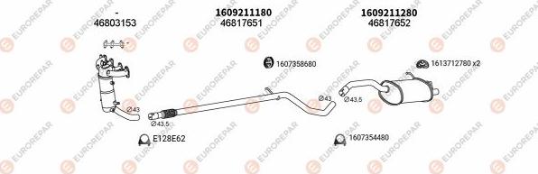 EUROREPAR EXH100707 - Система випуску ОГ autocars.com.ua