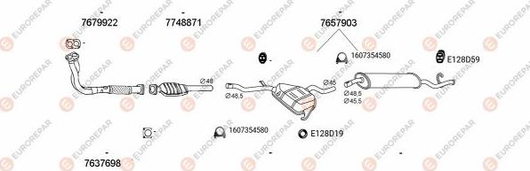 EUROREPAR EXH100739 - Система випуску ОГ autocars.com.ua