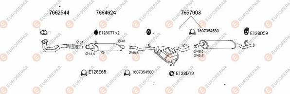 EUROREPAR EXH100740 - Система випуску ОГ autocars.com.ua