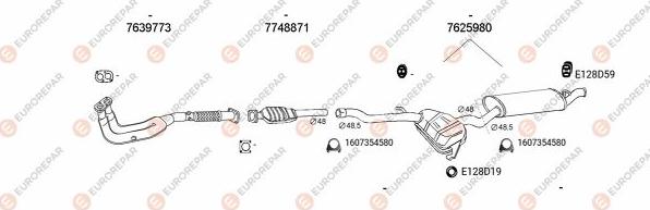 EUROREPAR EXH100746 - Система випуску ОГ autocars.com.ua