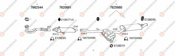EUROREPAR EXH100749 - Система випуску ОГ autocars.com.ua