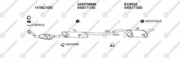 EUROREPAR EXH101478 - Система выпуска ОГ avtokuzovplus.com.ua