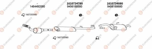 EUROREPAR EXH100758 - Система випуску ОГ autocars.com.ua