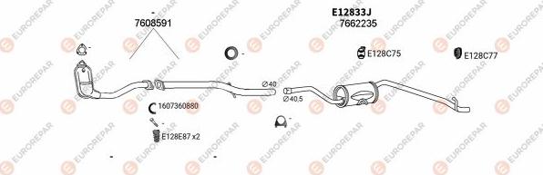EUROREPAR EXH100762 - Система випуску ОГ autocars.com.ua