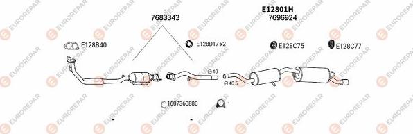 EUROREPAR EXH100768 - Система випуску ОГ autocars.com.ua