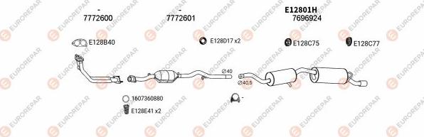 EUROREPAR EXH100769 - Система випуску ОГ autocars.com.ua