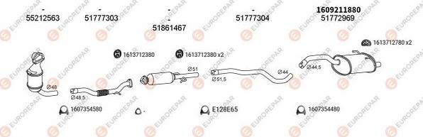 EUROREPAR EXH100777 - Система випуску ОГ autocars.com.ua