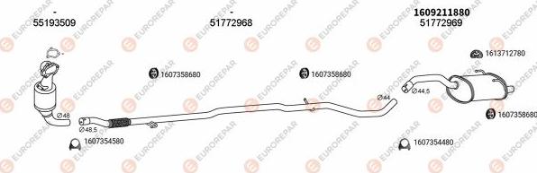 EUROREPAR EXH100778 - Система випуску ОГ autocars.com.ua