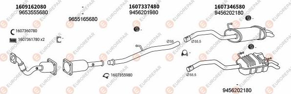 EUROREPAR EXH100814 - Система випуску ОГ autocars.com.ua