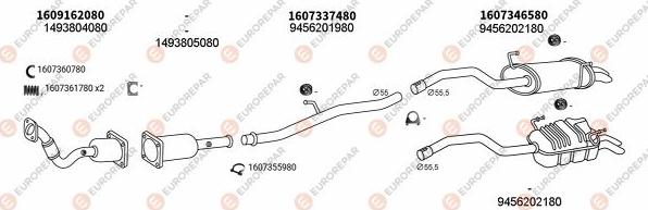 EUROREPAR EXH100816 - Система випуску ОГ autocars.com.ua