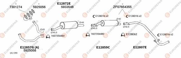 EUROREPAR EXH100820 - Система випуску ОГ autocars.com.ua