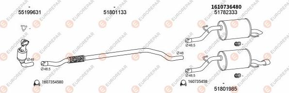 EUROREPAR EXH100838 - Система випуску ОГ autocars.com.ua