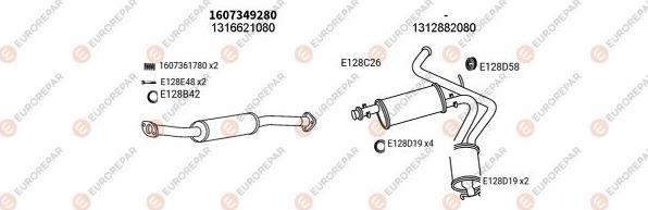 EUROREPAR EXH100863 - Система выпуска ОГ avtokuzovplus.com.ua