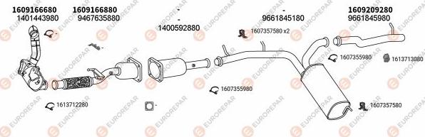 EUROREPAR EXH100877 - Система випуску ОГ autocars.com.ua
