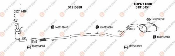 EUROREPAR EXH100893 - Система випуску ОГ autocars.com.ua