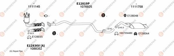 EUROREPAR EXH100949 - Система випуску ОГ autocars.com.ua