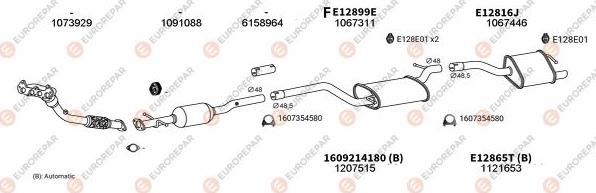 EUROREPAR EXH100951 - Система випуску ОГ autocars.com.ua