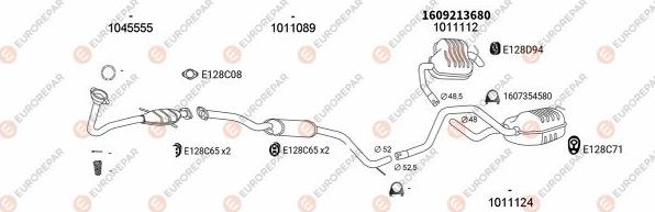 EUROREPAR EXH100977 - Система випуску ОГ autocars.com.ua