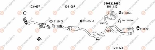 EUROREPAR EXH100981 - Система випуску ОГ autocars.com.ua