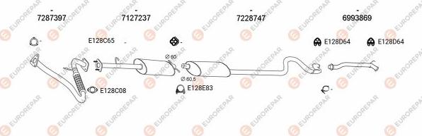 EUROREPAR EXH100988 - Система випуску ОГ autocars.com.ua