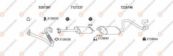 EUROREPAR EXH100991 - Система випуску ОГ autocars.com.ua