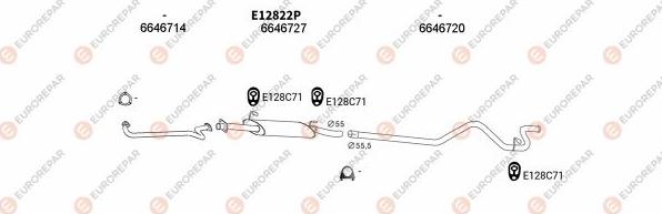 EUROREPAR EXH100992 - Система выпуска ОГ avtokuzovplus.com.ua