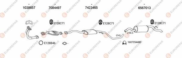 EUROREPAR EXH100999 - Система выпуска ОГ avtokuzovplus.com.ua