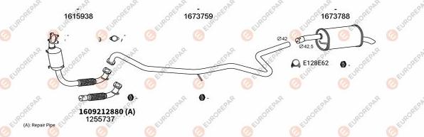 EUROREPAR EXH101105 - Система випуску ОГ autocars.com.ua