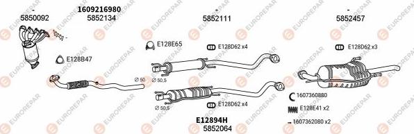 EUROREPAR EXH101207 - Система випуску ОГ autocars.com.ua