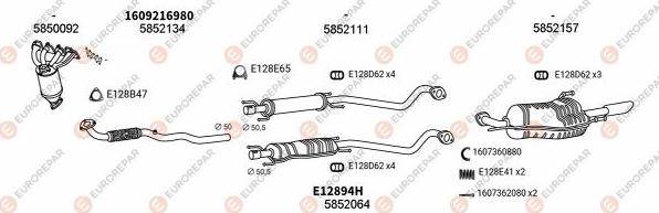 EUROREPAR EXH101208 - Система випуску ОГ autocars.com.ua