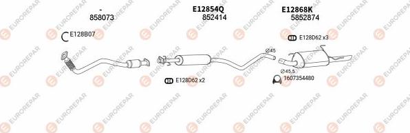 EUROREPAR EXH101262 - Система випуску ОГ autocars.com.ua