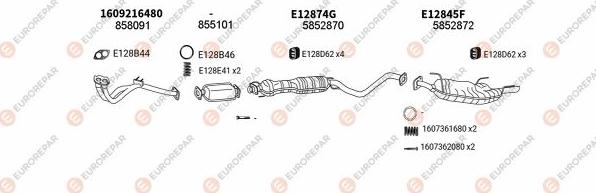 EUROREPAR EXH101263 - Система випуску ОГ autocars.com.ua