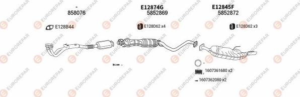 EUROREPAR EXH101264 - Система випуску ОГ autocars.com.ua