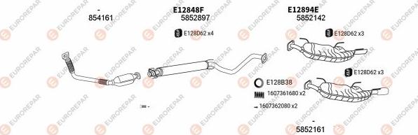 EUROREPAR EXH101268 - Система випуску ОГ autocars.com.ua