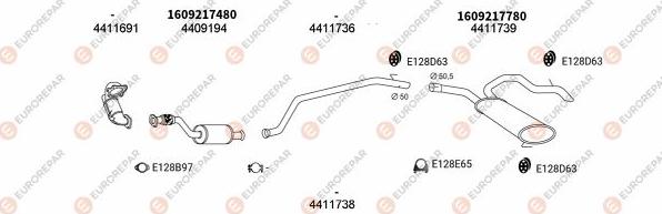EUROREPAR EXH101271 - Система випуску ОГ autocars.com.ua