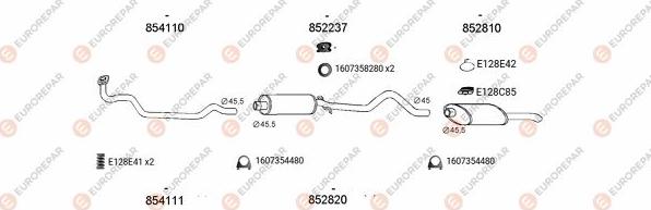 EUROREPAR EXH101310 - Система випуску ОГ autocars.com.ua
