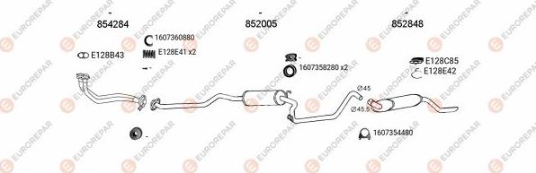 EUROREPAR EXH101316 - Система випуску ОГ autocars.com.ua