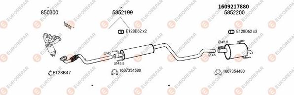 EUROREPAR EXH101332 - Система випуску ОГ autocars.com.ua