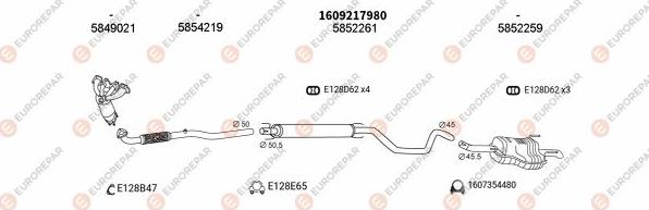 EUROREPAR EXH101376 - Система випуску ОГ autocars.com.ua