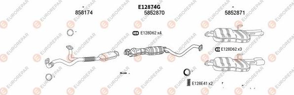 EUROREPAR EXH101379 - Система випуску ОГ autocars.com.ua