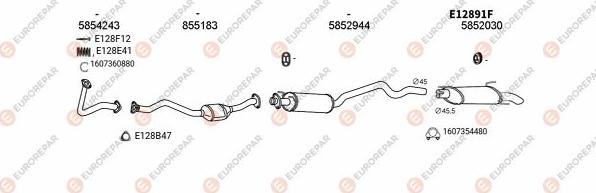 EUROREPAR EXH101393 - Система випуску ОГ autocars.com.ua