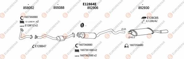 EUROREPAR EXH101404 - Система випуску ОГ autocars.com.ua
