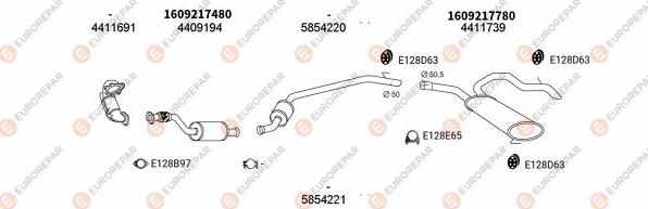 EUROREPAR EXH101436 - Система випуску ОГ autocars.com.ua