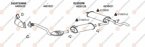 EUROREPAR EXH101439 - Система випуску ОГ autocars.com.ua