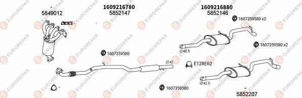 EUROREPAR EXH101440 - Система выпуска ОГ avtokuzovplus.com.ua