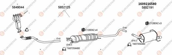 EUROREPAR EXH101451 - Система выпуска ОГ avtokuzovplus.com.ua